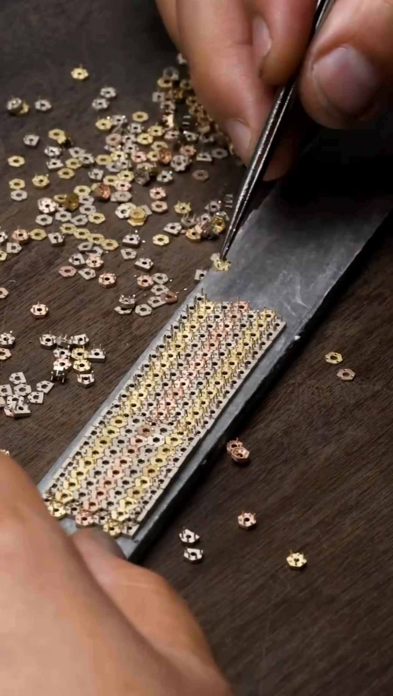 7 Rows Rainbow Honeycomb Bracelet
