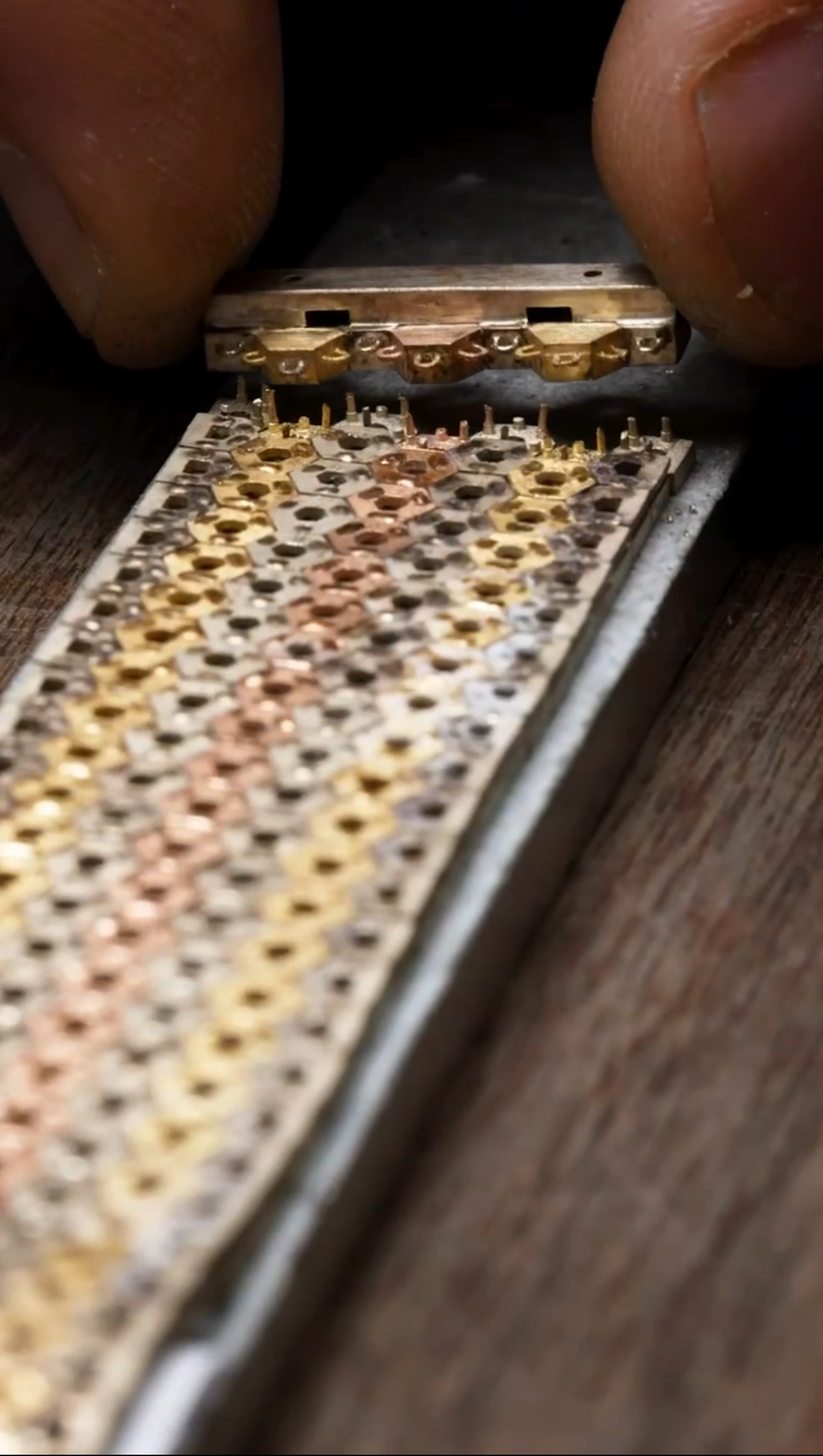 7 Rows Rainbow Honeycomb Bracelet