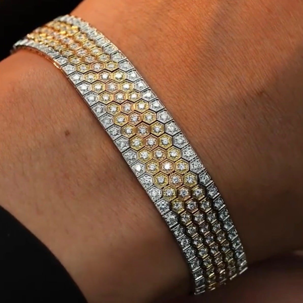 5 Rows Honeycomb Bracelet – MDTC Jewelry
